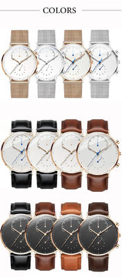 orologio del quarzo di acciaio inossidabile 316l, orologio di 36mm con l'allarme di vibrazione