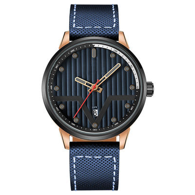 Del metallo 3hands SUS316L materiale a forma di spada nera di cuoio dell'orologio