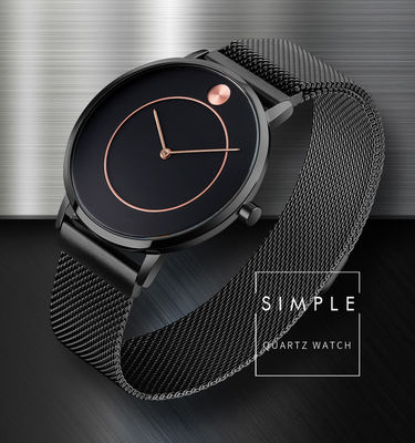 Orologio del quarzo di acciaio inossidabile del ODM, orologio resistente dell'acqua di acciaio inossidabile