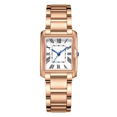 Orologi del quarzo delle donne resistenti all'uso, spessore quadrato dell'orologio 10mm del quarzo