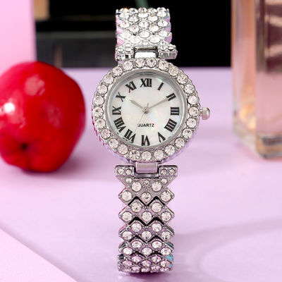 orologio del quarzo delle donne 100g, OEM Diamond Bracelet Watch For Ladies