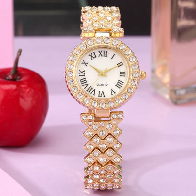orologio del quarzo delle donne 100g, OEM Diamond Bracelet Watch For Ladies