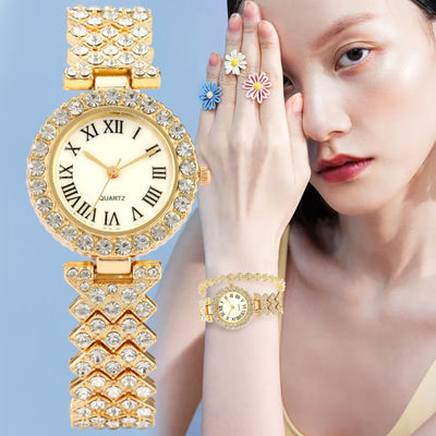 orologio del quarzo delle donne 100g, OEM Diamond Bracelet Watch For Ladies