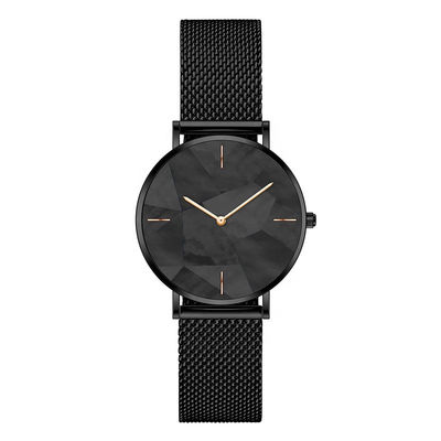 Resistente di acqua dell'orologio 3atm di acciaio inossidabile del quarzo delle donne di SS316L
