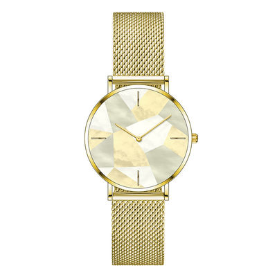 Resistente di acqua dell'orologio 3atm di acciaio inossidabile del quarzo delle donne di SS316L