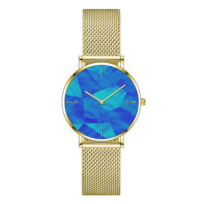 Resistente di acqua dell'orologio 3atm di acciaio inossidabile del quarzo delle donne di SS316L