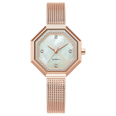 Acciaio impermeabile squisito Mesh Belt di Diamond Female Watch Japanese Movement