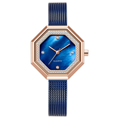 Acciaio impermeabile squisito Mesh Belt di Diamond Female Watch Japanese Movement