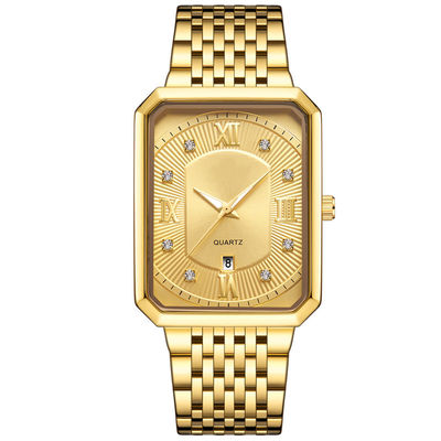 Orologi quadrati del metallo dell'orologio militare di lusso del quarzo di acciaio inossidabile per gli uomini