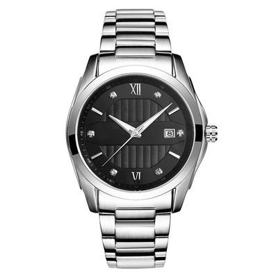 Cinghia automatica di Diamond Studded Watch With Steel di affari degli uomini meccanici
