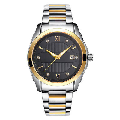 Cinghia automatica di Diamond Studded Watch With Steel di affari degli uomini meccanici