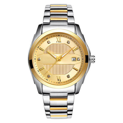 Cinghia automatica di Diamond Studded Watch With Steel di affari degli uomini meccanici