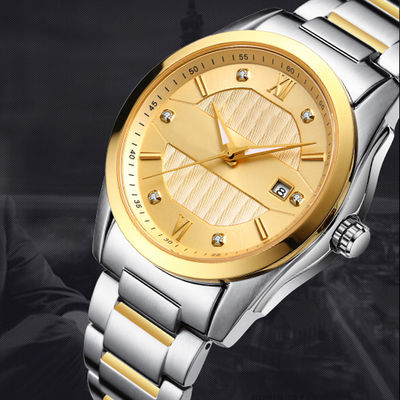 Cinghia automatica di Diamond Studded Watch With Steel di affari degli uomini meccanici