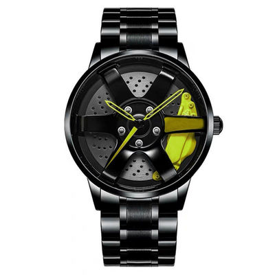 Corsa dell'orologio del quarzo della cinghia della lega delle vedette vuote del disco di progettazione della ruota