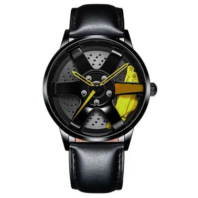 Corsa dell'orologio del quarzo della cinghia della lega delle vedette vuote del disco di progettazione della ruota