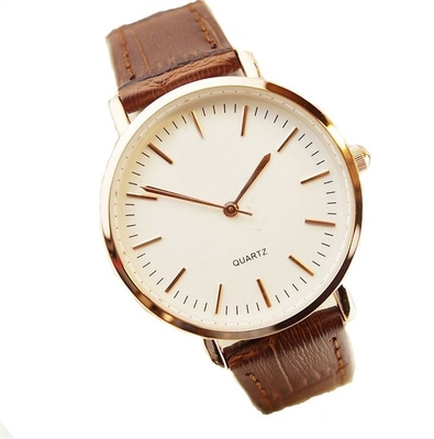 Diamond Quartz Leather Band Watches classico per il progettista delle coppie