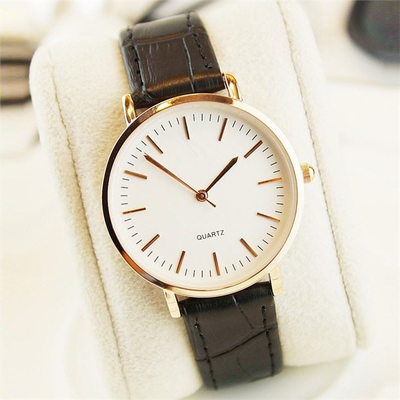 Diamond Quartz Leather Band Watches classico per il progettista delle coppie