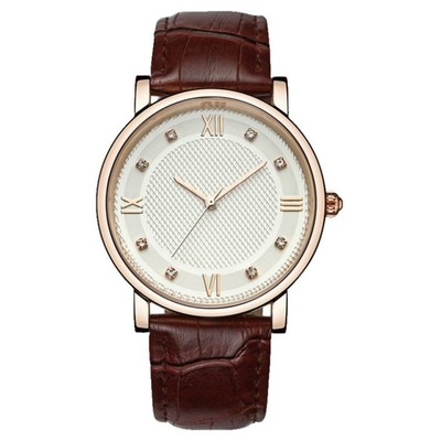 Orologio di quarzo analogico di affari di Diamond Dial Couple Watch Genuine di modo