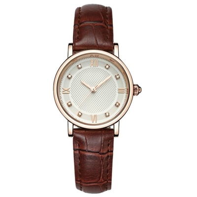 Orologio di quarzo analogico di affari di Diamond Dial Couple Watch Genuine di modo