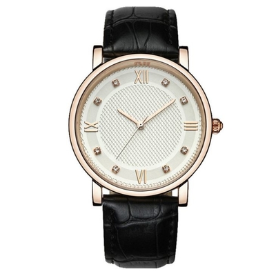 Orologio di quarzo analogico di affari di Diamond Dial Couple Watch Genuine di modo