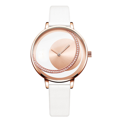 orologi Diamond Encrusted Mesh Strap Watch di cuoio della batteria di quarzo della cinghia di 14mm