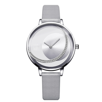 orologi Diamond Encrusted Mesh Strap Watch di cuoio della batteria di quarzo della cinghia di 14mm