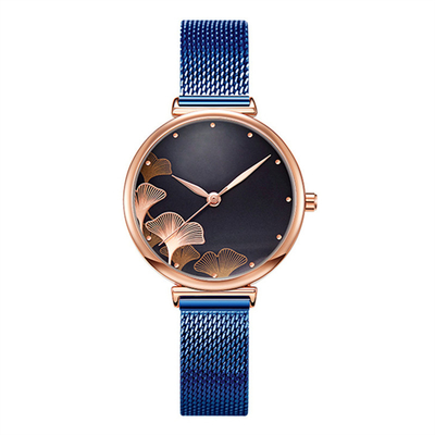 l'orologio 3ATM simmetrico del quarzo delle donne di caso di 9mm impermeabilizza