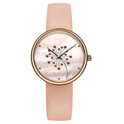 cinghia di Sapphire Mineral Mirror 115mm dell'orologio del quarzo delle signore di spessore di 9mm