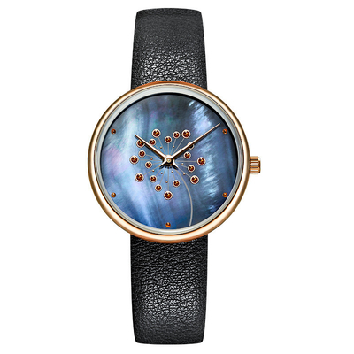 cinghia di Sapphire Mineral Mirror 115mm dell'orologio del quarzo delle signore di spessore di 9mm