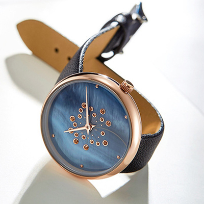 cinghia di Sapphire Mineral Mirror 115mm dell'orologio del quarzo delle signore di spessore di 9mm