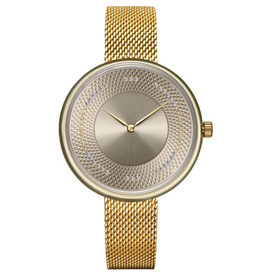 Diamond Encrusted Watch Chronograph Wrist delle donne del quarzo 30m impermeabili