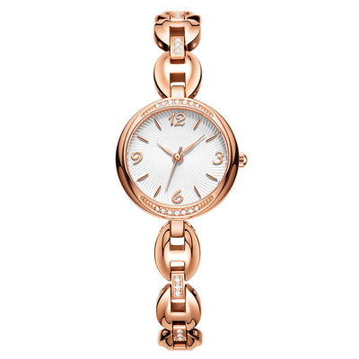 Orologio Diamond Encrusted Jewelry Buckle del quarzo delle donne del braccialetto