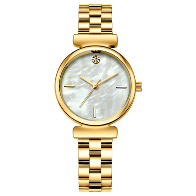 Nessun fermaglio d'acciaio del diametro 26.5mm dell'orologio del quarzo delle donne del trapano dell'acqua della scala