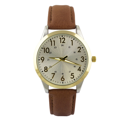 Cassa placcante del cinturino di orologio di cuoio casuale 17mm della lega del quarzo per Famale