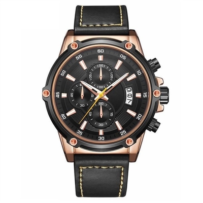 Orologio sportivo 38mm 3ATM di superficie del quarzo del calendario di affari impermeabili