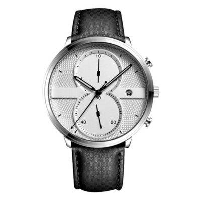 Orologio 43mm Dia Minimalist Chronograph del quarzo della lega della cinghia di cuoio