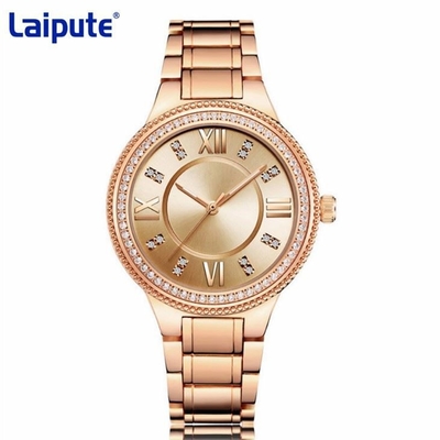 Cinghia di Diamond Set Steel Belt 20cm dell'orologio del quarzo delle donne di caso di Aolly