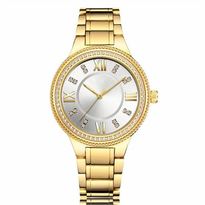 Cinghia di Diamond Set Steel Belt 20cm dell'orologio del quarzo delle donne di caso di Aolly