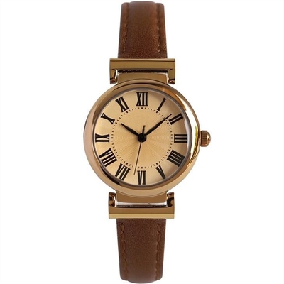 Vetro minerale 30m degli orologi di Roman Numerals Belt Quartz Battery impermeabili