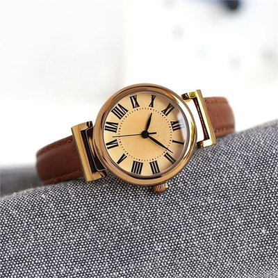 Vetro minerale 30m degli orologi di Roman Numerals Belt Quartz Battery impermeabili