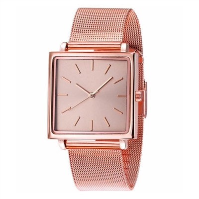 Caso semplice alla moda di Mesh Belt 32mm dell'orologio quadrato del quadrante di acciaio inossidabile
