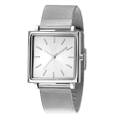 Caso semplice alla moda di Mesh Belt 32mm dell'orologio quadrato del quadrante di acciaio inossidabile