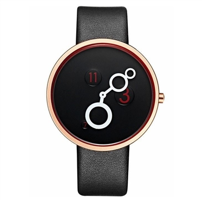 vetro temperato minerale del cuoio dell'unità di elaborazione Nubuck dell'orologio del quarzo delle donne della cinghia di 220mm