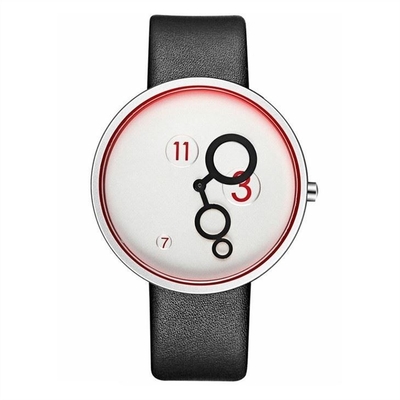 vetro temperato minerale del cuoio dell'unità di elaborazione Nubuck dell'orologio del quarzo delle donne della cinghia di 220mm