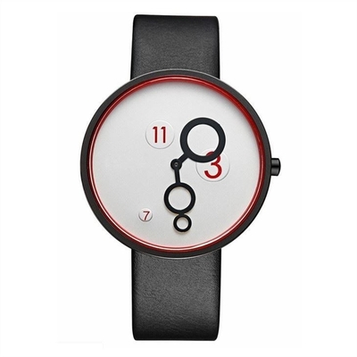 vetro temperato minerale del cuoio dell'unità di elaborazione Nubuck dell'orologio del quarzo delle donne della cinghia di 220mm
