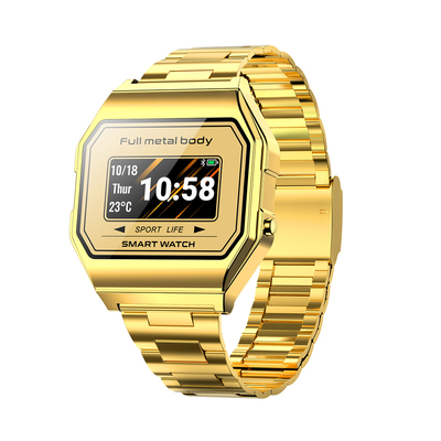 Orologi analogico digitali di singolo tocco del quadrato 0.96inch dell'orologio di Digital degli uomini di nastro metallico