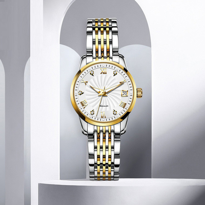 Affare meccanico dell'orologio di Diamond Waterproof Woman Modern Sophisticate