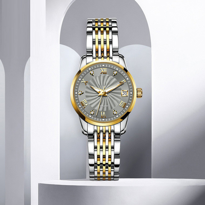 Affare meccanico dell'orologio di Diamond Waterproof Woman Modern Sophisticate