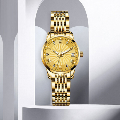 Affare meccanico dell'orologio di Diamond Waterproof Woman Modern Sophisticate