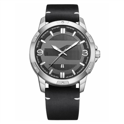 Gli sport rivestono di pelle l'orologio luminoso della cinghia di Athleisure dell'orologio del quarzo della lega